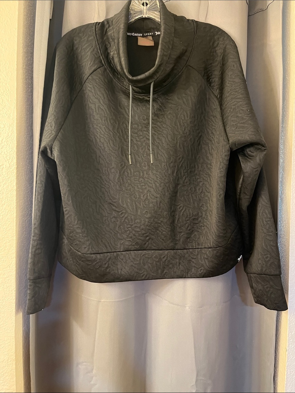 Women’s Juicy Couture Sport Black Logo-Trim Pullover